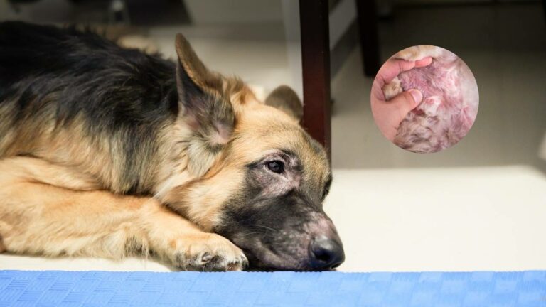 Dermatite de contato em cães.